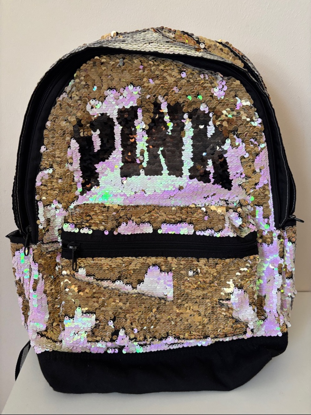 Victoria's Secret Gold Sequin limited edition vintage backpack